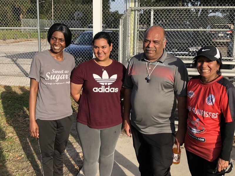 Women Coaches at Camp - from left, Ufuoma Ikoba, Vasudha Prithipaul, Jatin Patel & Jyotsna Patel